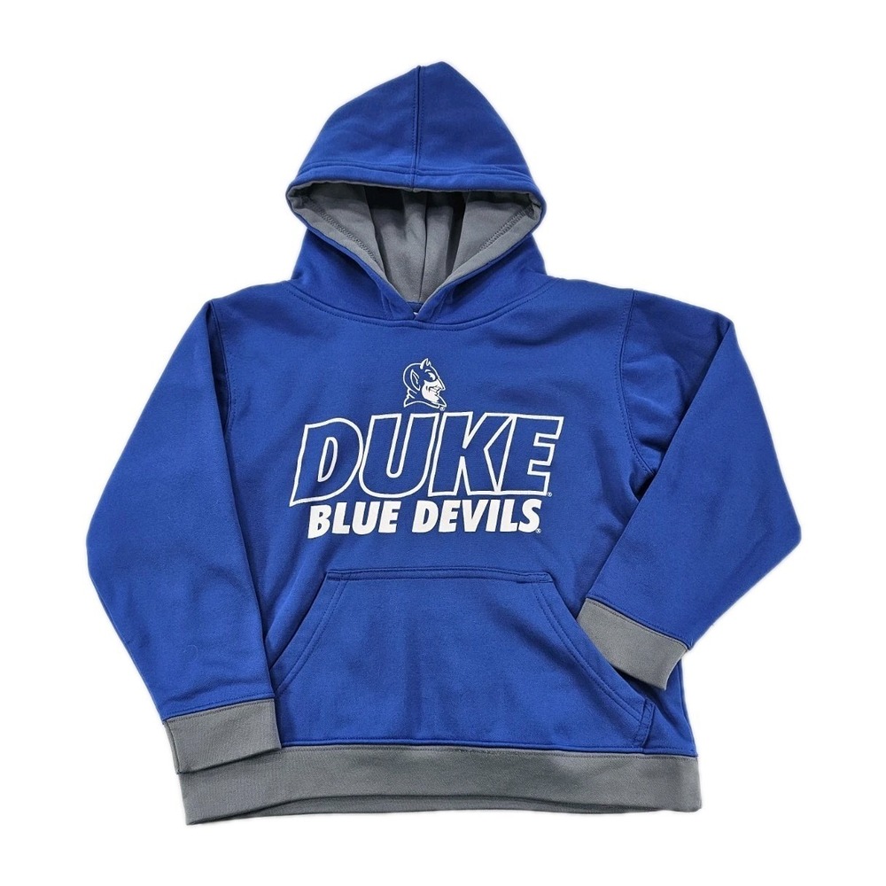 Duke Blue Devils Rivalry Threads 91 Boys Hoodie M 8/10 Grey Contrast Trim NCAA